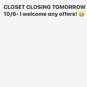 All remaining items must go!